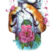Load image into Gallery viewer, Tiger Crystal and Rose Best Temporary Tattoos
