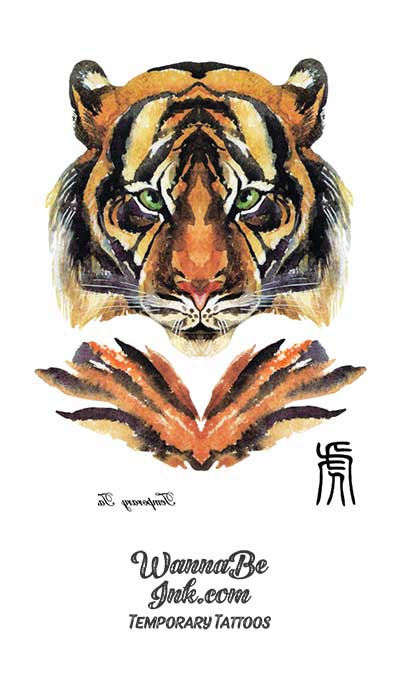 tiger face sketch tattoo
