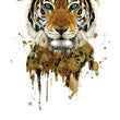 Load image into Gallery viewer, Tiger In Running Paint Best Temporary Tattoos
