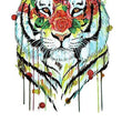 Load image into Gallery viewer, Tiger with Red Roses Best temporary Tattoos
