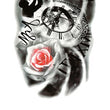 Load image into Gallery viewer, Time Clock Man Holding Baby and Red Rose Best Temporary Tattoos
