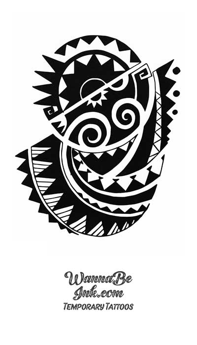 Triangle Pattern Tribal Design Best Temporary Tattoos