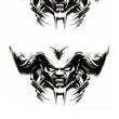 Load image into Gallery viewer, Two Horned Demon Heads Best Temporary Tattoos
