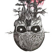 Load image into Gallery viewer, Upside Down Skull Growing Trees and Red Moon Best Temporary Tattoos
