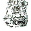 Load image into Gallery viewer, Veiled Woman Seated With Oil Lamp Best Temporary Tattoos
