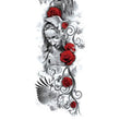 Load image into Gallery viewer, Virgin Mary Butterfly Roses Mourning Angel Rosary Temporary Sleeve Tattoos
