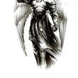 Load image into Gallery viewer, Warrior Angel Drawing Sword Best Temporary Tattoos
