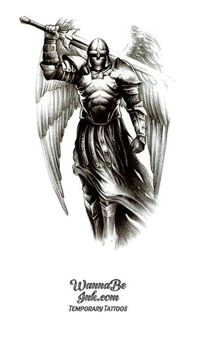 angel warrior drawing