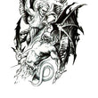 Load image into Gallery viewer, Warrior Angel Fighting Demon Best Temporary Tattoos
