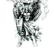 Load image into Gallery viewer, Warrior Angel With Shield Best temporary tattoos
