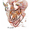 Load image into Gallery viewer, Wavy Haired Woman And Hummingbird Best Temporary Tattoos
