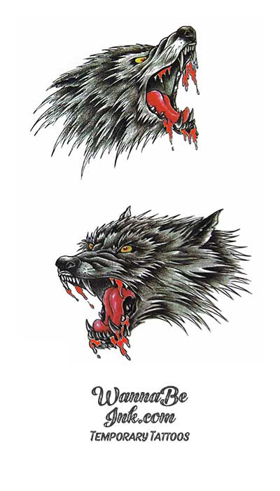 Werewolf Face Best Temporary Tattoos| WannaBeInk.com