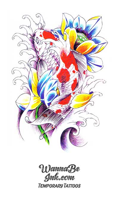 koi fish tattoo designs half sleeve