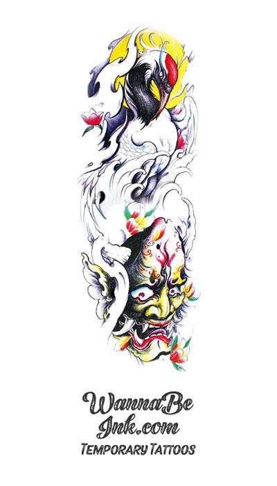 Japanese Crane Tattoos  The Art of Temporary Japanese Tattoos – Japanese  Oni Masks