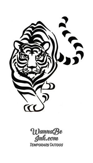 White Stalking Tiger Best Temporary Tattoos