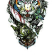 Load image into Gallery viewer, White Tiger In Jewels Best temporary Tattoos

