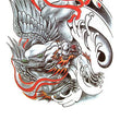 Load image into Gallery viewer, Brass koi and Blue Lotus Best Temporary Tattoos

