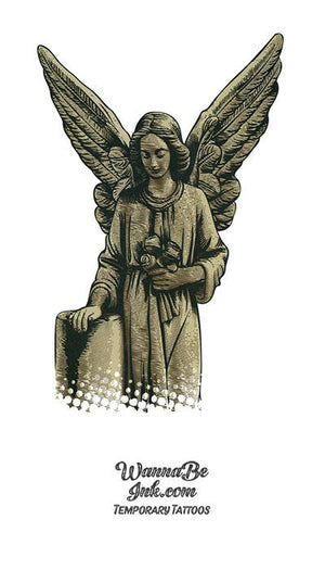 Winged Angel Statue Best Temporary Tattoos