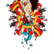 Load image into Gallery viewer, Winged Cartoon Woman Surrounded by Hearts Best Temporary Tattoos
