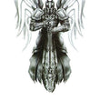 Load image into Gallery viewer, Winged Demon with Massive Sword Best temporary Tattoos

