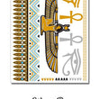 Load image into Gallery viewer, Winged Egyptian Goddess Eye of Ra and Ankh with Pyramid Designs Metallic Temporary Tattoos

