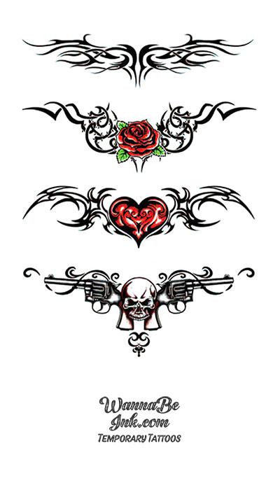 Winged Hearts 4 Designs Best Temporary Tattoos| WannaBeInk.com