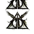 Load image into Gallery viewer, Wings on The Deathly Hallows Best Temporary Tattoos
