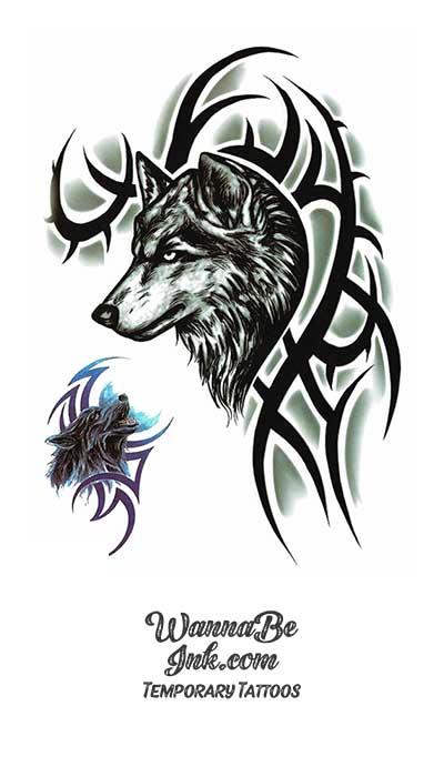Tribal Horse Wolf Tattoos 86 Metaphoric Native American Tattoo Ideas