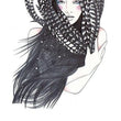 Load image into Gallery viewer, Woman Covering Face With Feathers Best Temporary Tattoos
