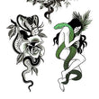 Load image into Gallery viewer, Something About You Roses and Barbed Wire Best Temporary Tattoos
