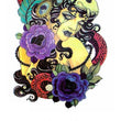 Load image into Gallery viewer, Woman in Skull and Colorful Roses Best Temporary Tattoos
