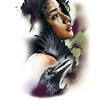 Load image into Gallery viewer, Woman Wrapped In Raven Wings Best Temporary Tattoos

